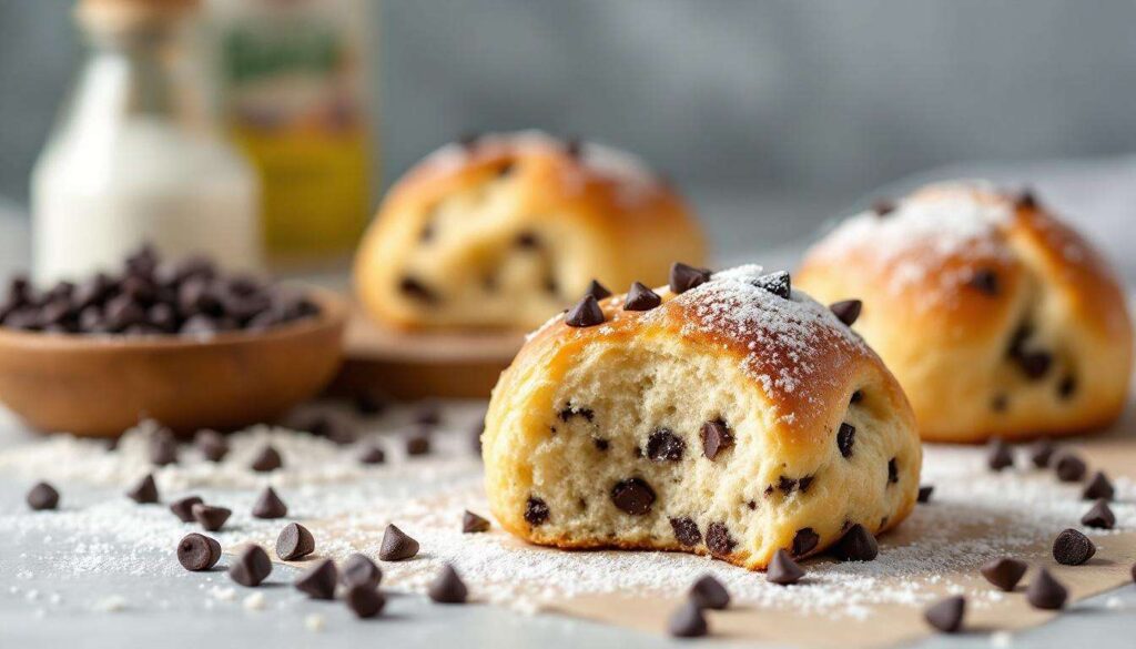 Recette de petites brioches aux pépites de chocolat maison