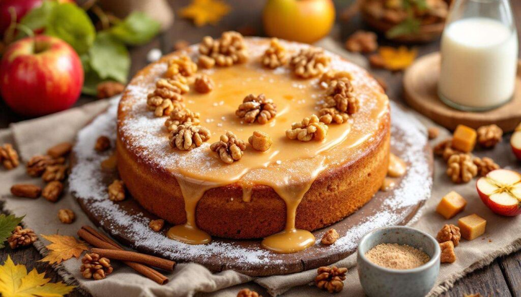 « Douceur réconfortante » : le cake automnal au parfum de cannelle, pomme et noix craquantes à tester