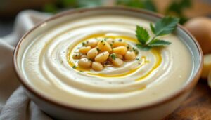 Une de mes soupes préférées" - un velouté blanc fondant, plein de goût et bon pour la santé
