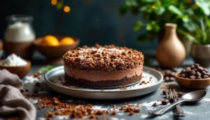 Découvrez ce cheesecake au chocolat façon crumble : il est inratable et tellement bon !