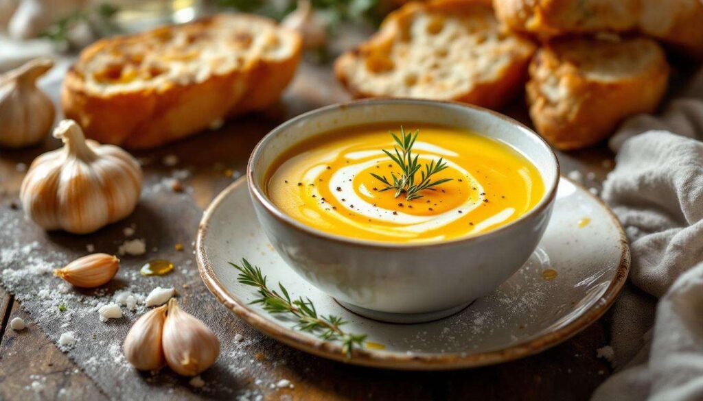 Ail doré, pain rassis, œuf : ce velouté rustique et fondant réconcilie l’hiver avec votre assiette