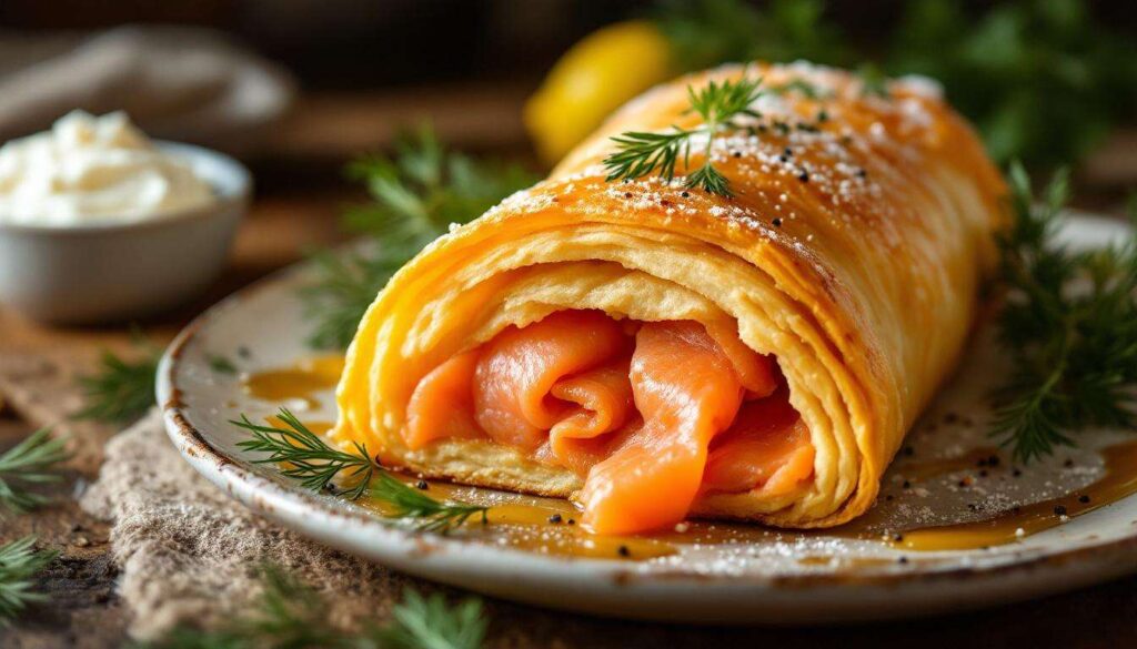 Ce feuilleté au saumon fait un effet waouh dès la première bouchée : doré, fondant, et prêt en 30 minutes