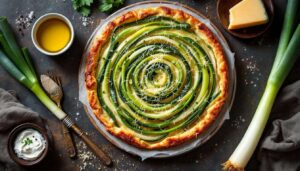Poireaux dorés, parmesan fondant : la tarte feuilletée ultra croustillante qu'on vous redemandera