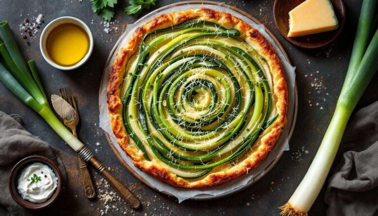 Poireaux dorés, parmesan fondant : la tarte feuilletée ultra croustillante qu'on vous redemandera