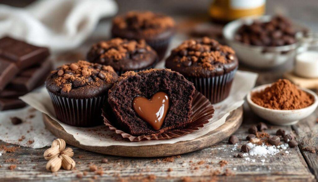 Craquez pour ces muffins extra chocolat au cœur coulant : 20 minutes suffisent pour un goûter inoubliable