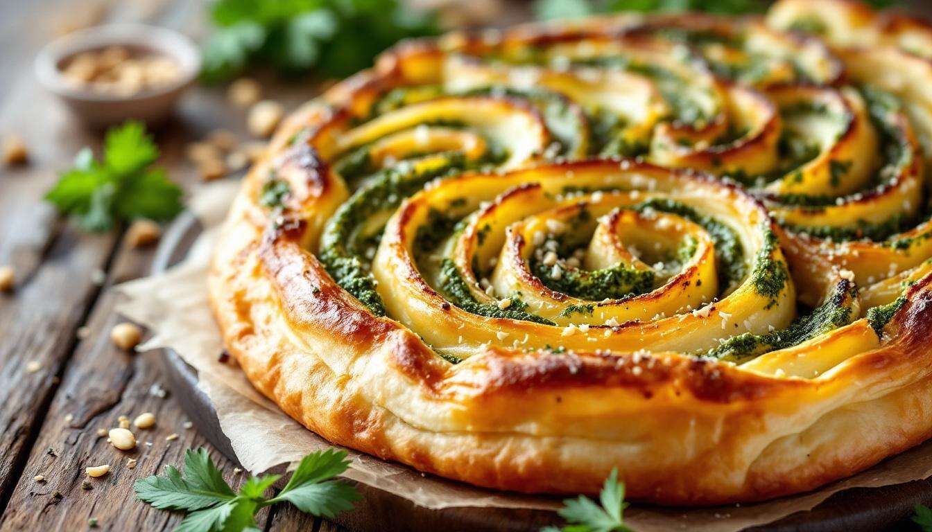 La fameuse tarte soleil au pesto se prépare en quelques minutes et fait toujours un tabac à l’apéro
