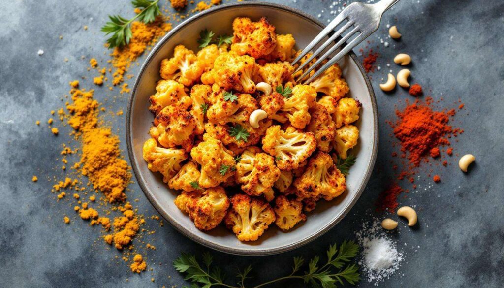 Fondez pour ce chou-fleur rôti au curry doux et paprika pour des repas d’automne qui croustillent sous la fourchette