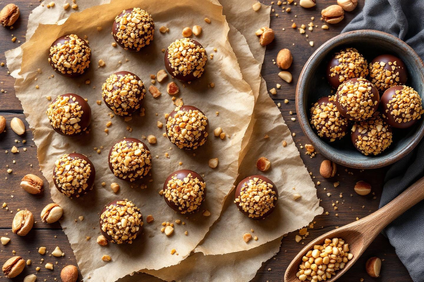 Plus besoin d’en acheter pour les Fêtes : fabriquez des boules façon Ferrero Rocher chez vous (effet croquant assuré !)