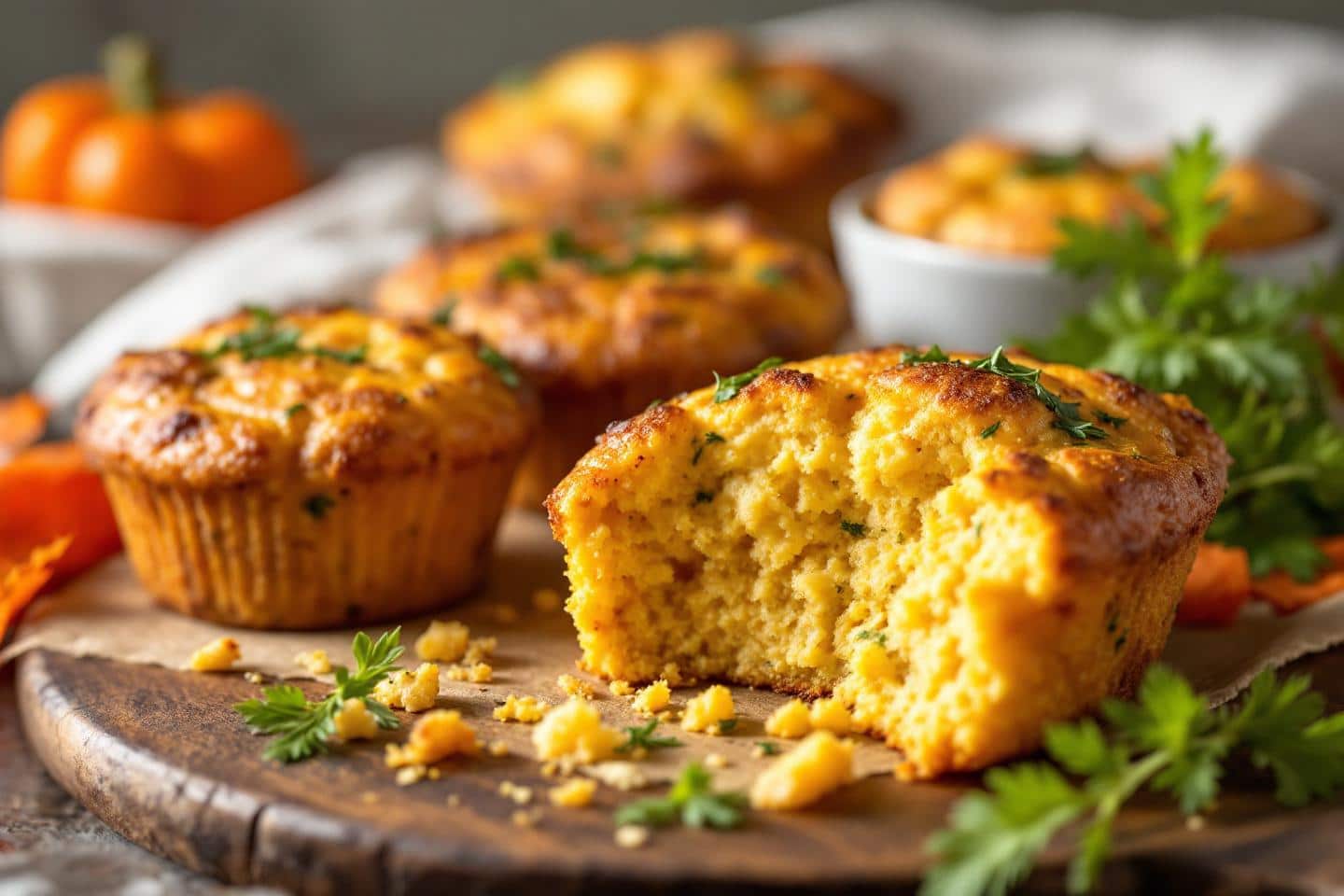 J’ai testé les muffins salés au potimarron prêts en 25 minutes : moelleux, sains et parfaits à emporter pour les déjeuners d’automne