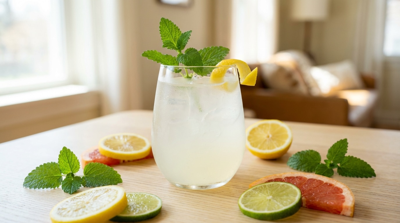 Un jour, un cocktail : spritz agrumes & mélisse, l’équilibre floral et fruité à déguster en hiver