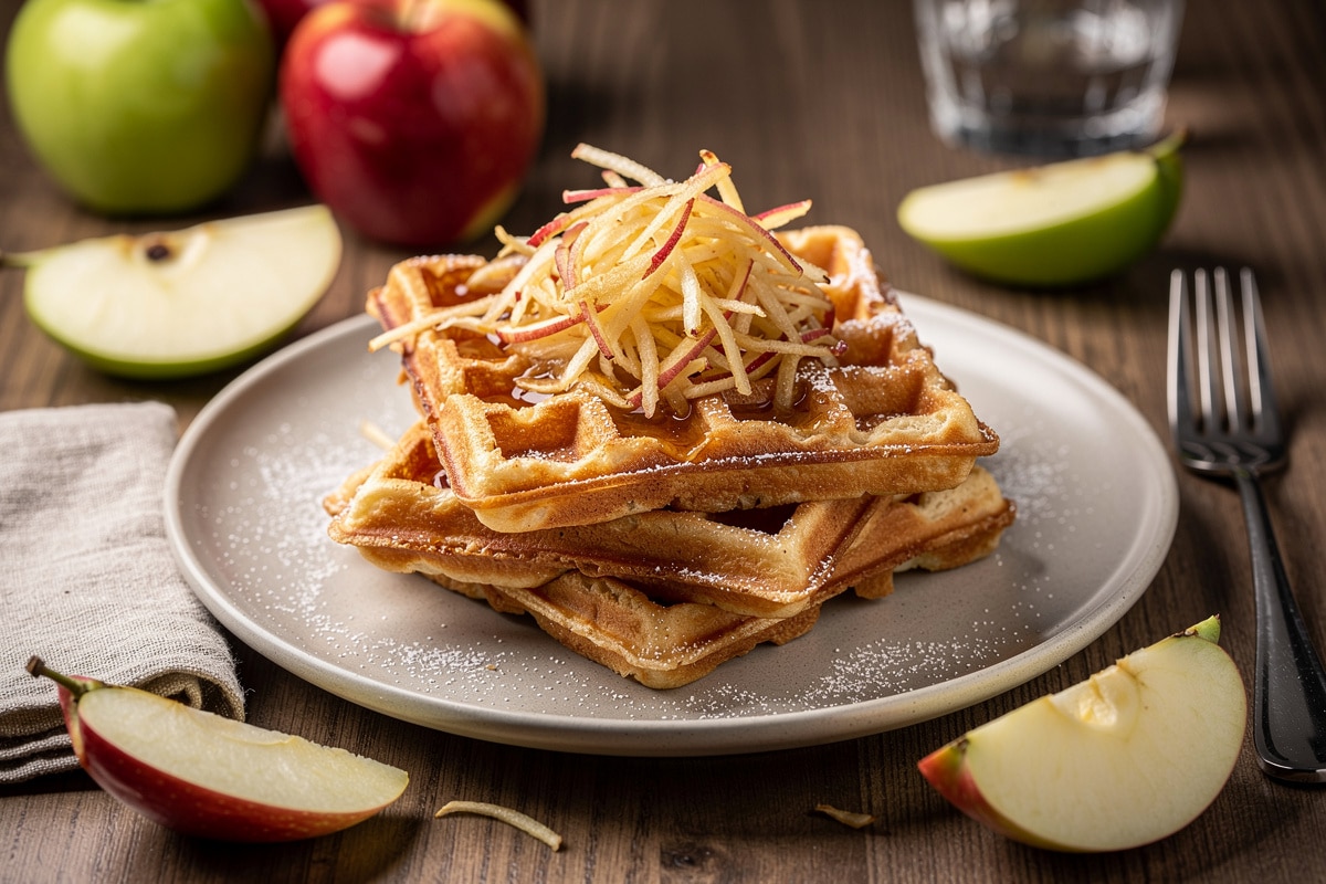 « Toujours un gros succès au goûter ! » : mes gaufres à la pomme râpée croustillantes, ultra simples et zéro robot en 25 minutes