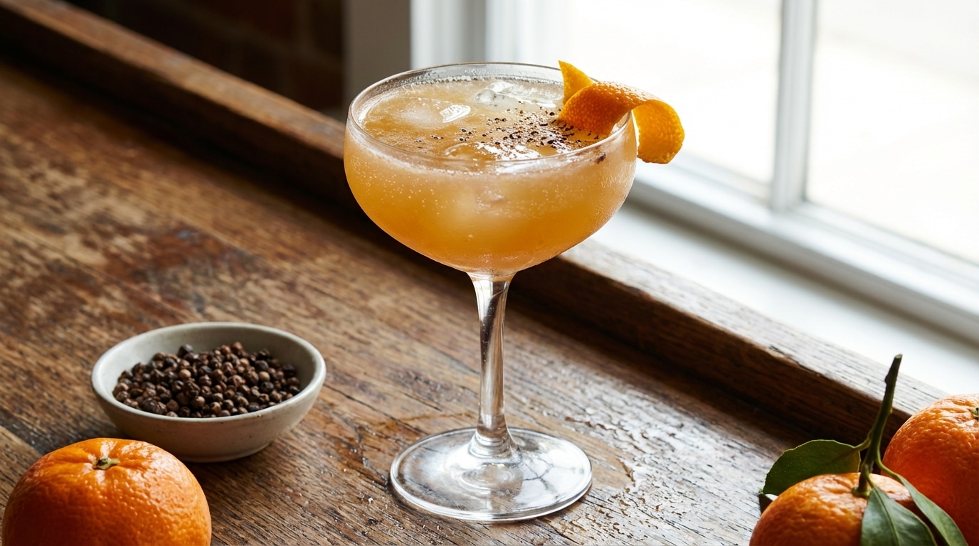 Un jour, un cocktail : Fizz mandarine & poivre Timut, le twist acidulé-épicé pour réveiller les apéros d’hiver