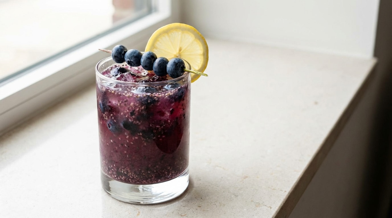 Un jour, un cocktail : myrtille & chia, le mix antioxydant à siroter pour se remettre d’excès