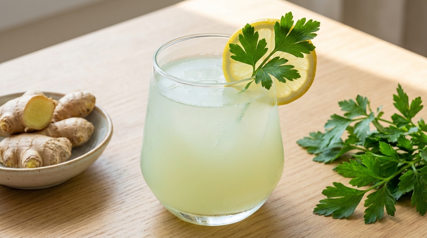 Un jour, un cocktail : citron-gingembre & persil frais, la boisson ultra-vitaminée à mixer pour repartir léger après les excès