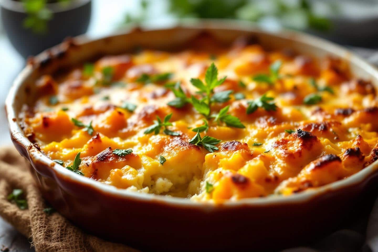 J’ai assemblé ce gratin butternut-fromage frais en 8 minutes : ultra fondant, économique et parfait pour les dîners d’hiver (tout le monde adore)