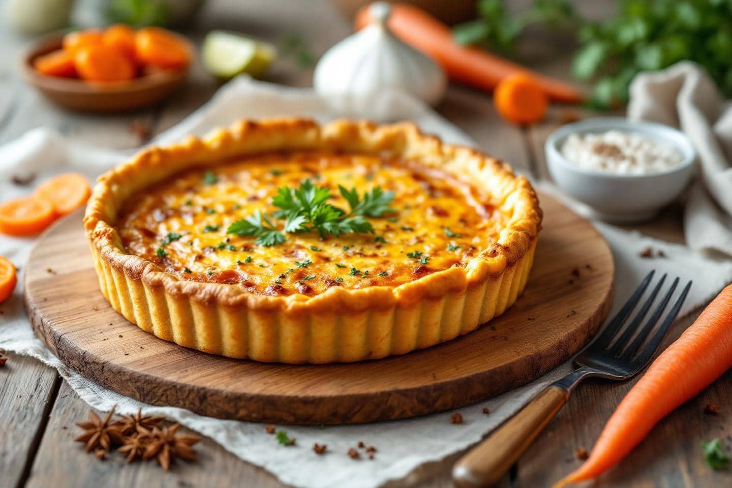 « On me réclame cette quiche carottes-cumin dès qu’il y a un dîner entre amis » : ultra légère, facile et pleine de saveurs