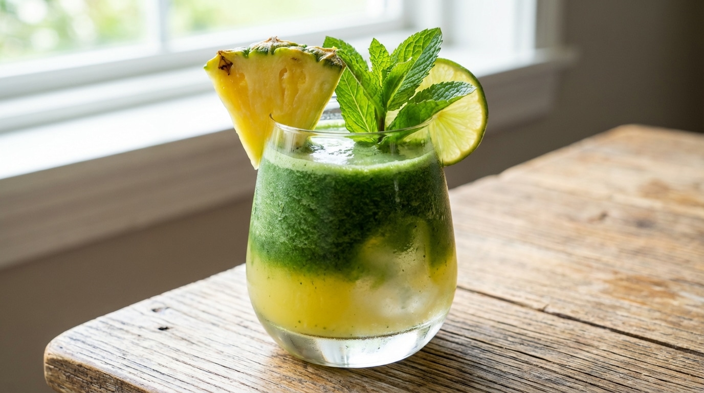 Un jour, un cocktail : ananas & spiruline hydra-vitalité, la recette rafraîchissante pour faire le plein d’énergie