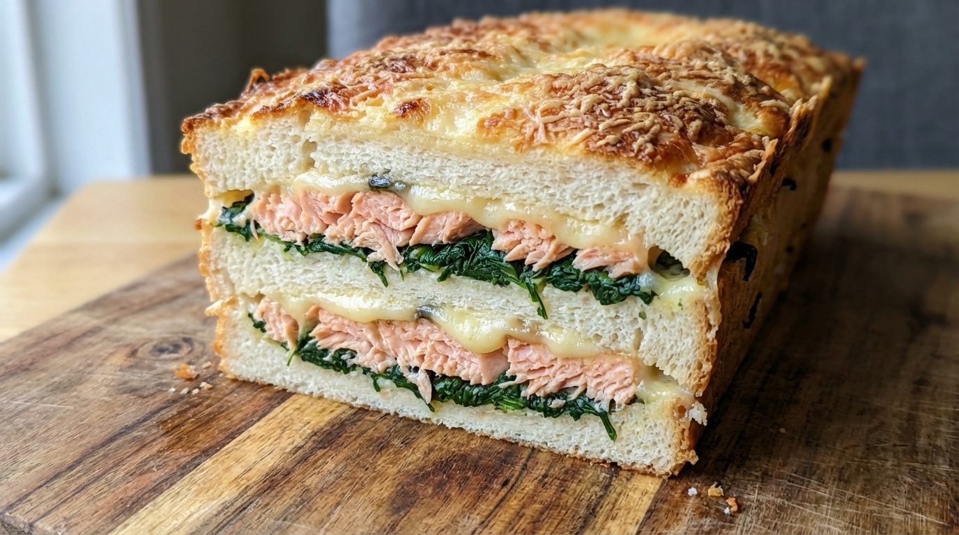 Croque-cake au saumon fumé et épinards : la recette conviviale et bluffante à réaliser en moins de 30 minutes pour un dîner sans prise de tête