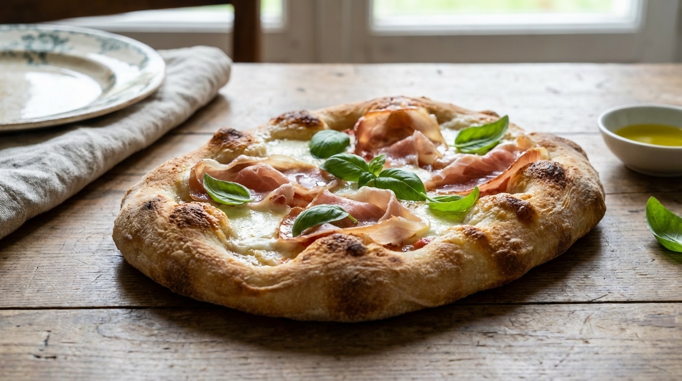 En 30 minutes, j’ai façonné une vraie pinsa romana : pâte légère à 4 ingrédients, cuisson express et garnitures à tomber