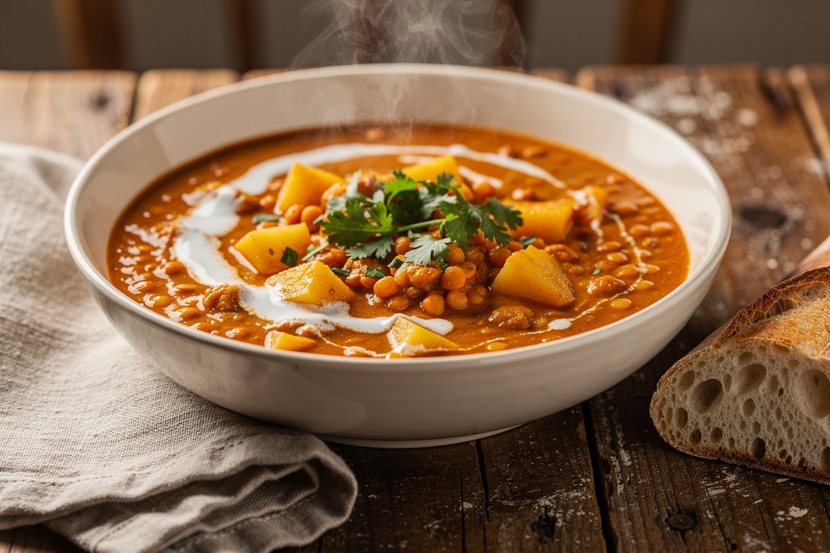 « Tout le crémeux du curry avec les restes du placard : lentilles corail-pommes de terre en version rapide et économique »