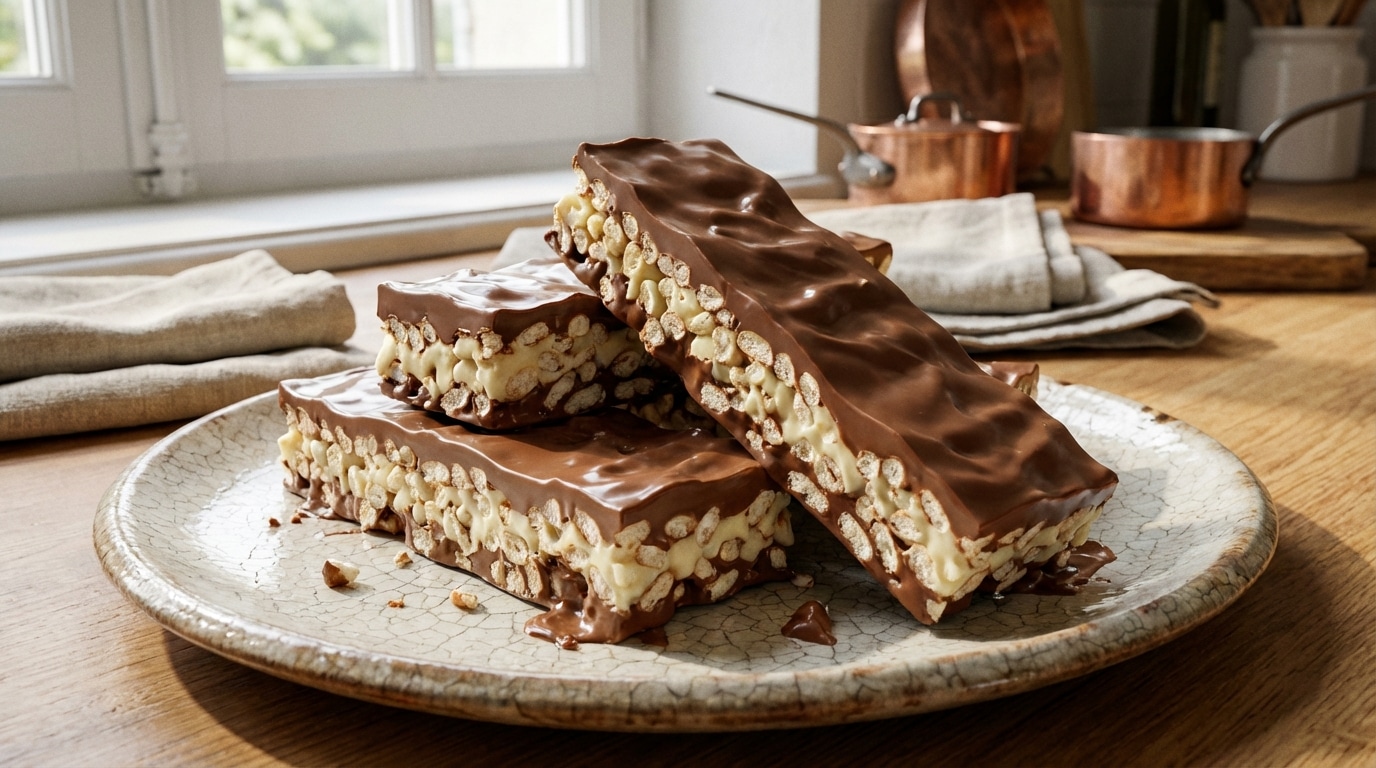 Cette recette ultra croustillante de barres choco-céréales maison : 4 ingrédients, 15 minutes de préparation et un vrai retour en enfance