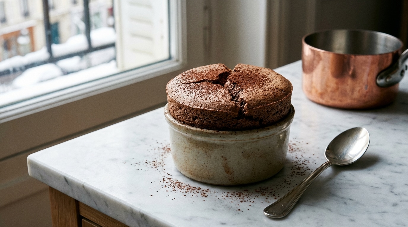 « Il est sorti parfait dès ma première tentative » : ce soufflé au chocolat ne demande que 4 ingrédients et un geste clé