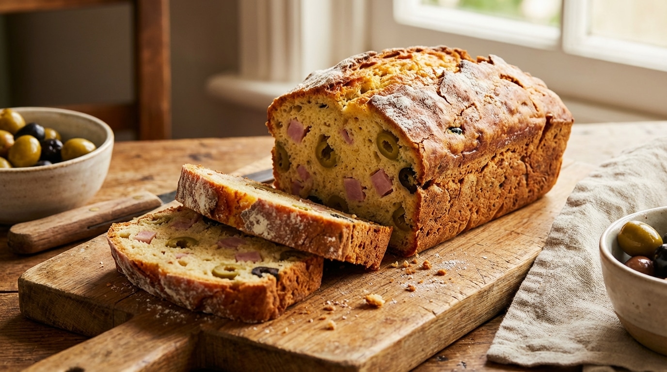 La recette express du cake olives-lardons : dix minutes de préparation, une mie moelleuse et trois jours de gourmandise