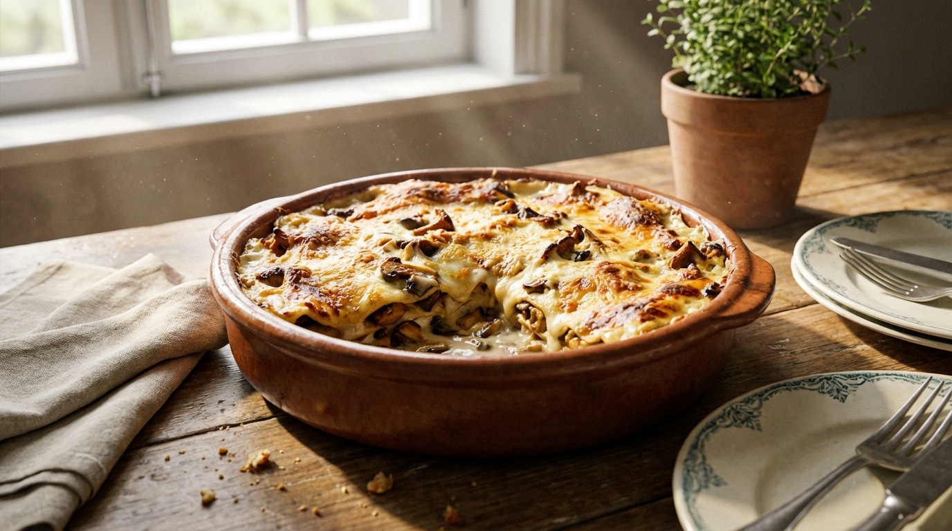 500 g de deux champignons, une béchamel maison et 35 minutes au four : ce gratin sans viande a remplacé notre bolognaise