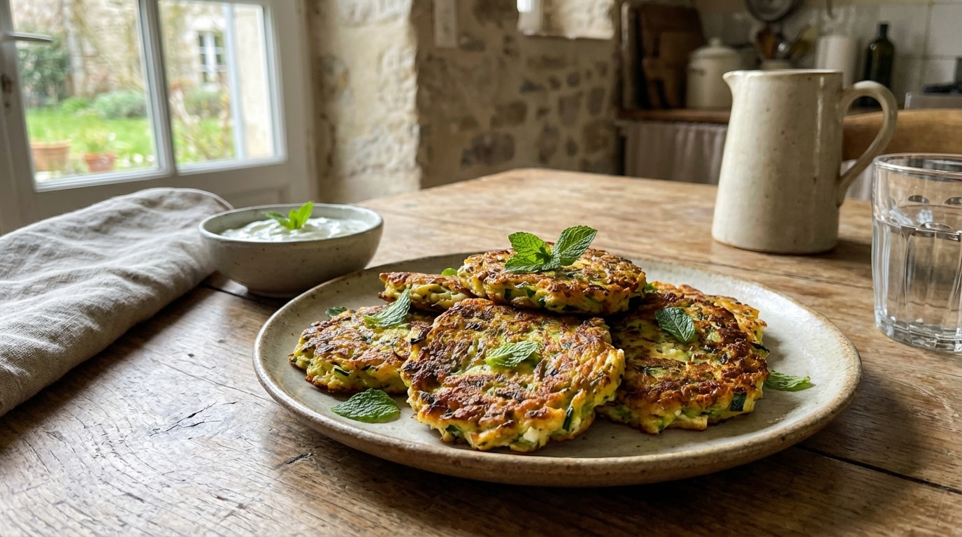 « J’ai émietté un fromage grec dans mes courgettes râpées » : la galette dorée qui a remplacé tous mes dîners de printemps