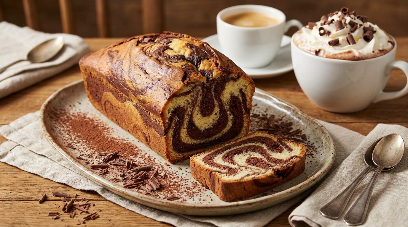 « J&rsquo;ai retrouvé le goûter de mon enfance » : ce cake marbré se prépare sans balance et il est bluffant