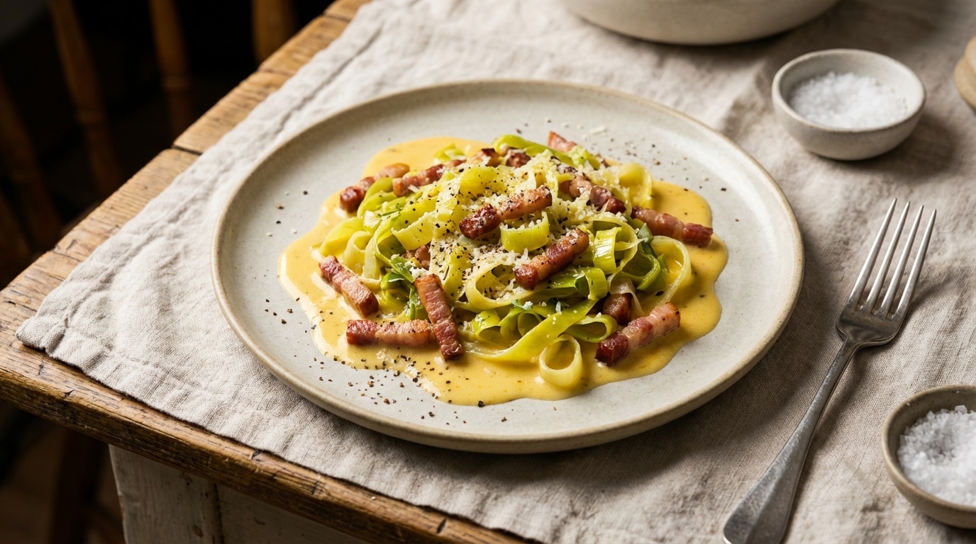 J’ai arrêté les pâtes dans ma carbonara : ce légume de mars coupé en rubans a tout changé