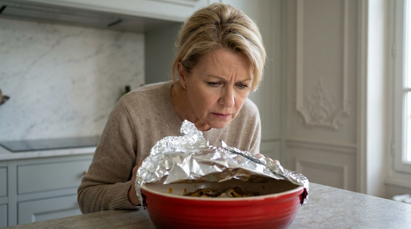 Une virologue alerte : le papier alu réagit avec certains aliments du frigo et libère des particules dans votre assiette