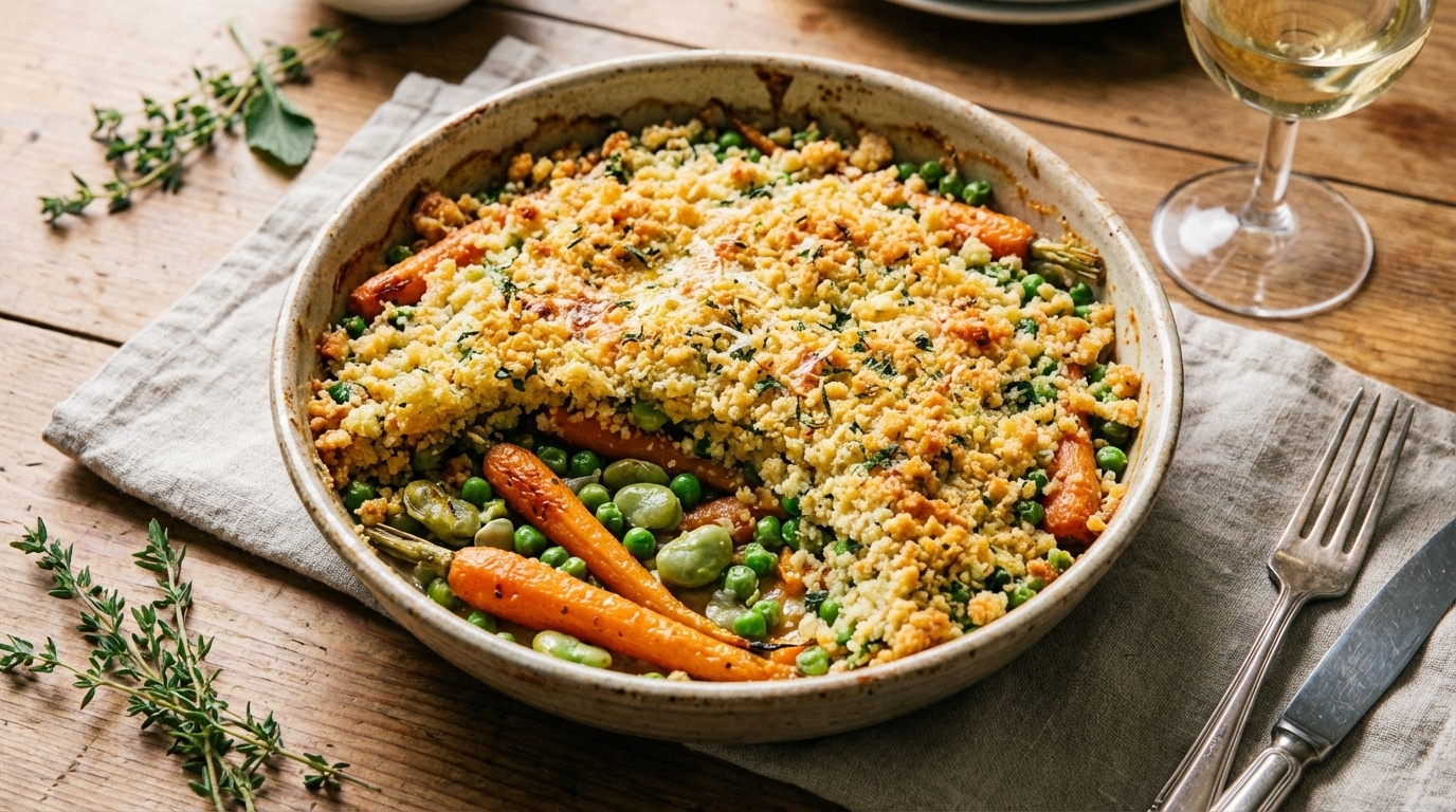 « J’ai remplacé un seul ingrédient dans mon crumble salé » : depuis, mes légumes de printemps n’ont jamais été aussi bons