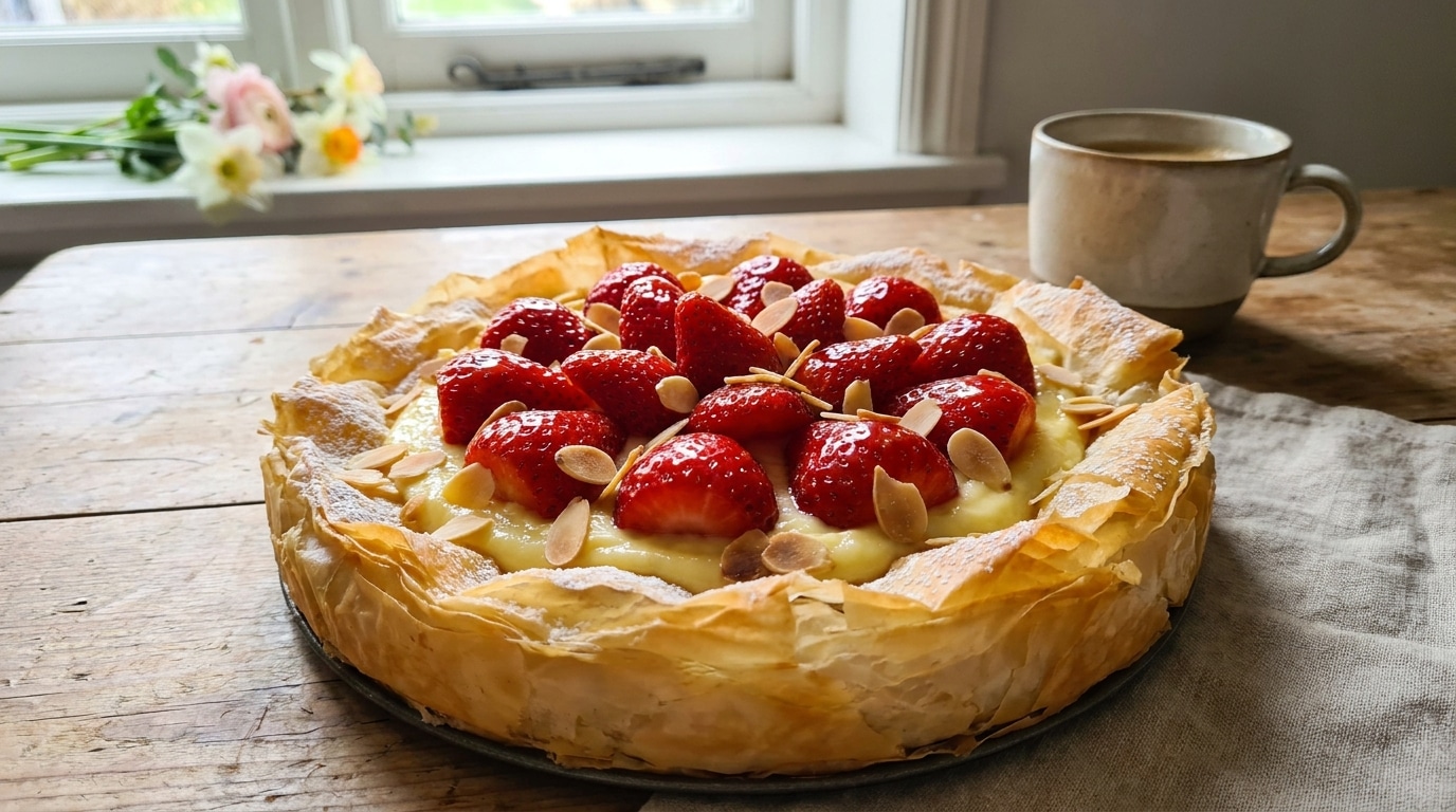 J’ai arrêté de foncer mes tartes aux fraises avec de la pâte sablée : depuis que je superpose ces feuilles translucides, plus personne ne veut revenir en arrière