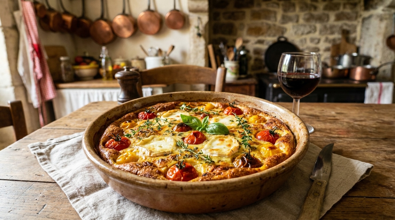 « Je passais une heure à préparer entrée et plat » : ce clafoutis tiède au chèvre a tout changé en une soirée