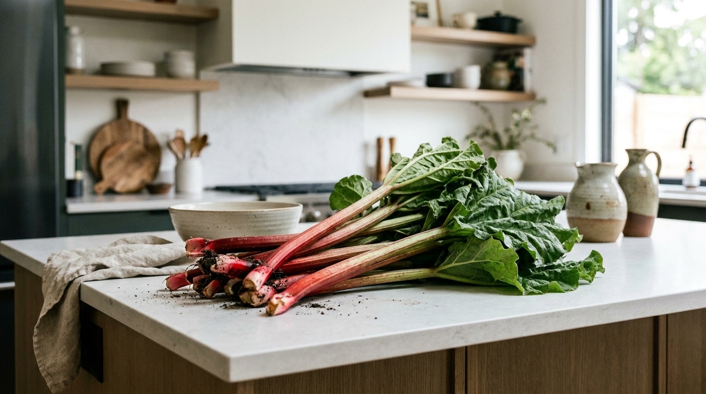 Rhubarbe fraîche : les gestes simples pour la garder ferme et acidulée plus longtemps
