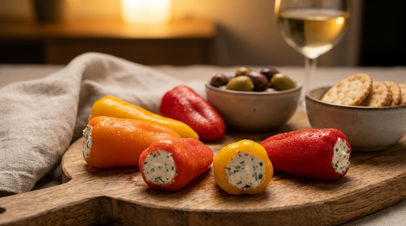 « Tu ne les as pas cuits ? » : mes invités n&rsquo;en revenaient pas en croquant ces mini poivrons garnis qui ont disparu du plateau en cinq minutes