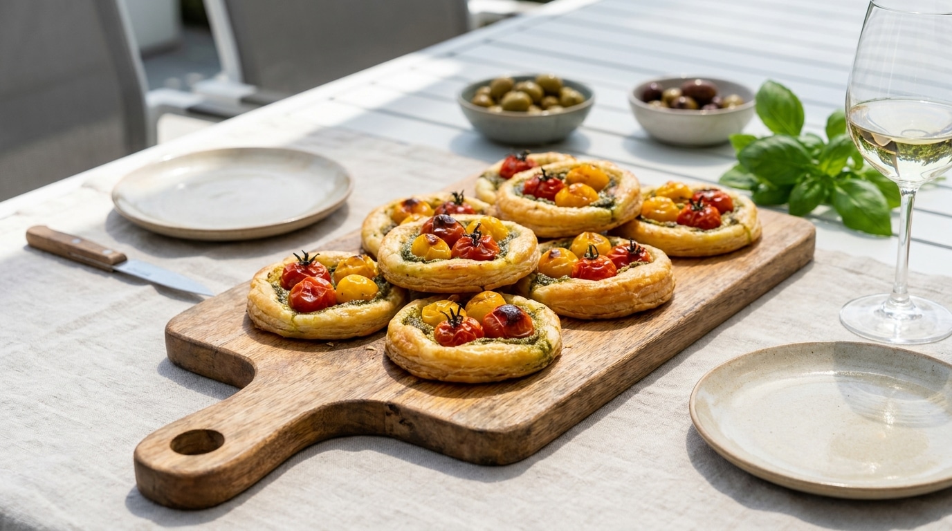 C’est fini pour les apéros qui demandent des heures en cuisine : en 2026, ces tartelettes aux tomates cerises rôties se préparent sans effort