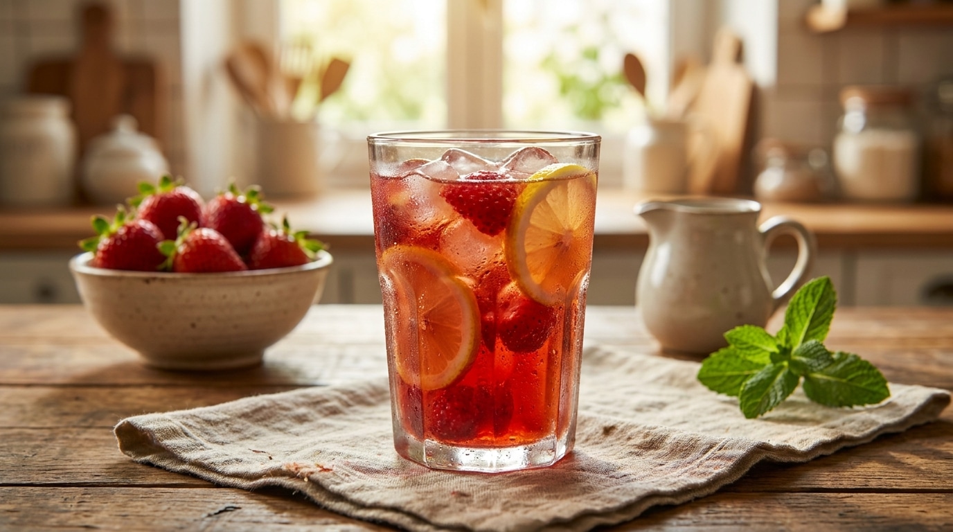 C’est fini pour les thés glacés en bouteille : en 2026, cette recette à la fraise se prépare en quelques minutes et rafraîchit tout l’été