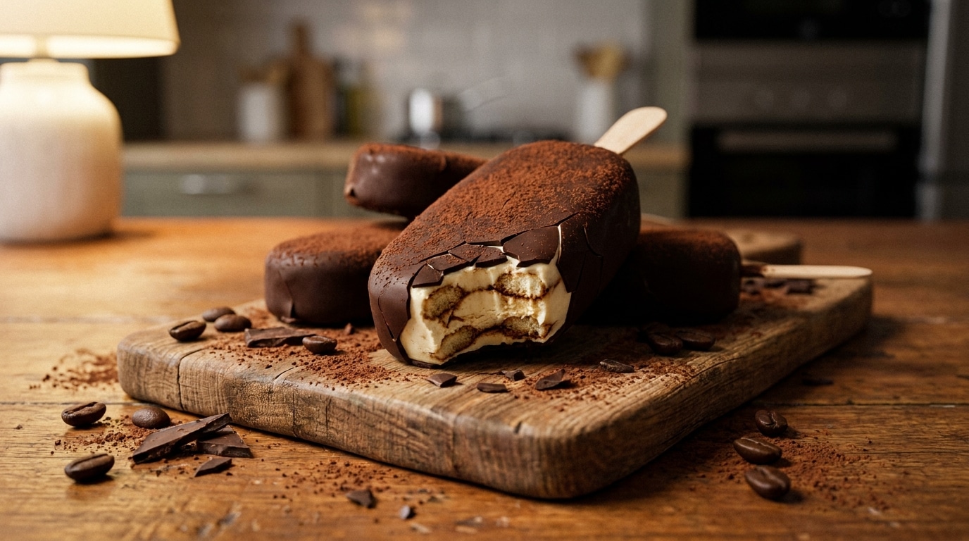 Ils ne préparent plus de tiramisu classique depuis qu’ils ont goûté ces barres glacées à coque chocolat croquante