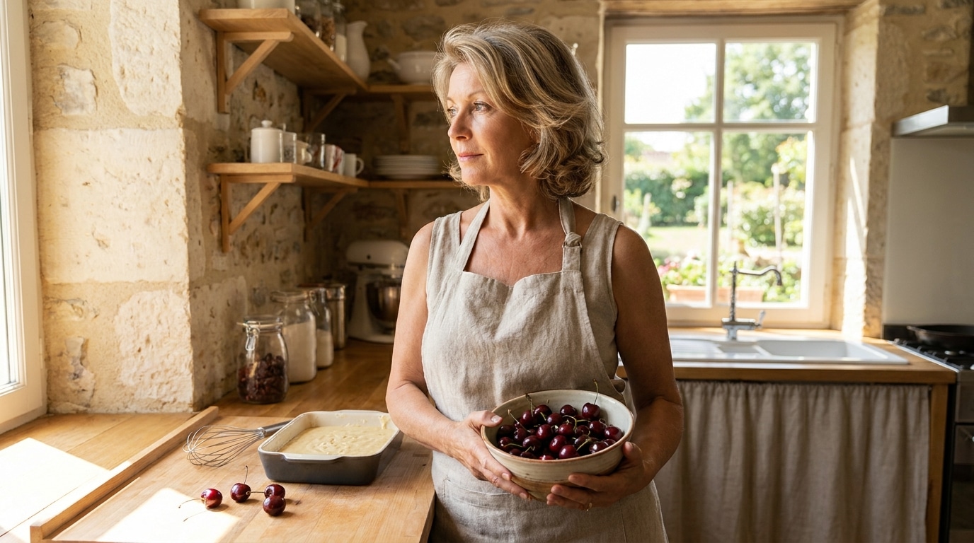 J’ai laissé les noyaux dans mon clafoutis aux cerises tout un été : en servant la première part, j’ai compris pourquoi ma grand-mère faisait pareil