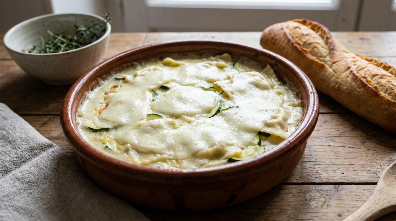 J’ai préparé mon gratin de ravioles aux courgettes la veille pour un dîner sans stress : en sortant le plat du four, j’ai compris pourquoi le dessus n’était pas doré