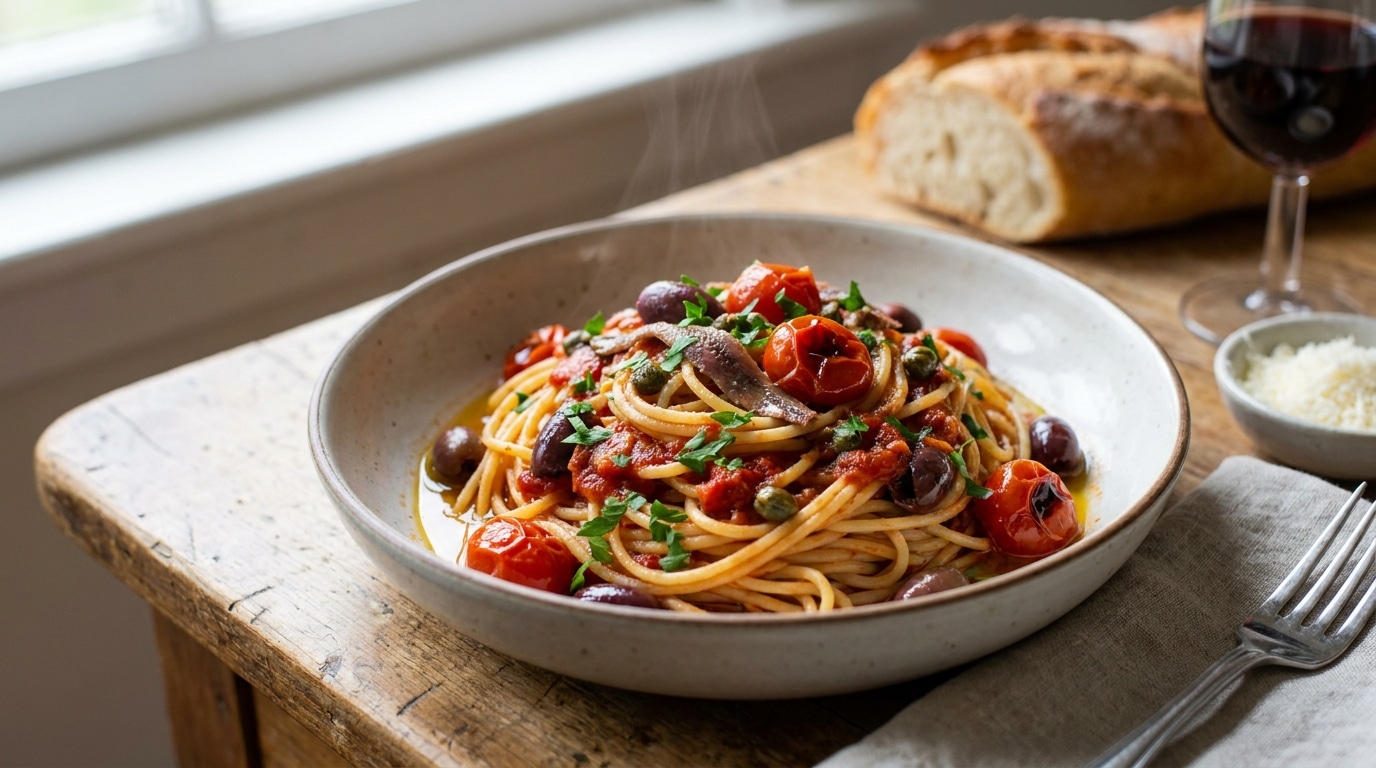 Je cherchais un plat italien qui en jette pour un samedi soir : il m’a suffi d’ouvrir quatre bocaux et de lancer les spaghettis