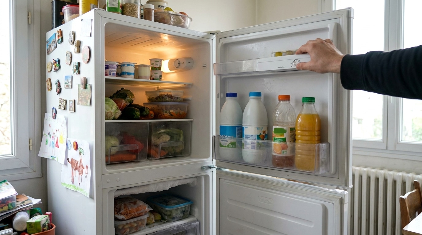 Je réglais mon frigo au hasard depuis des années : le jour où un technicien m’a montré le bon chiffre, j’ai compris pourquoi mes aliments tournaient si vite