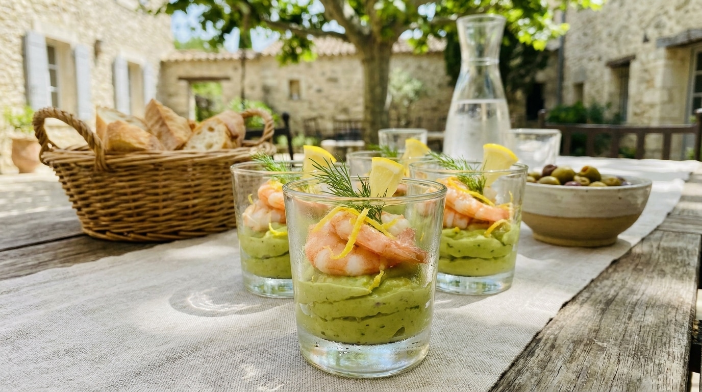Mon mari réclamait toujours du saucisson à l’apéro : le jour où j’ai posé ces verrines avocat-crevettes, il n’en a plus parlé