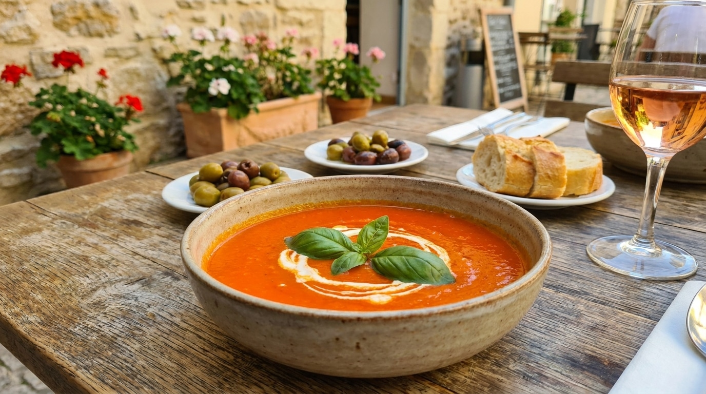 « On dirait une crème de restaurant » : ce velouté glacé au poivron rouge se prépare sans cuisson et se sert direct du frigo