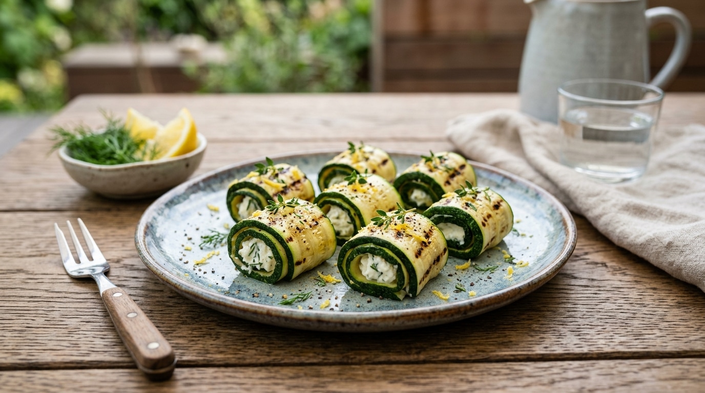 Ce cœur ultra frais secrètement glissé dans vos courgettes grillées va révolutionner vos apéritifs d’été (et c’est bluffant)