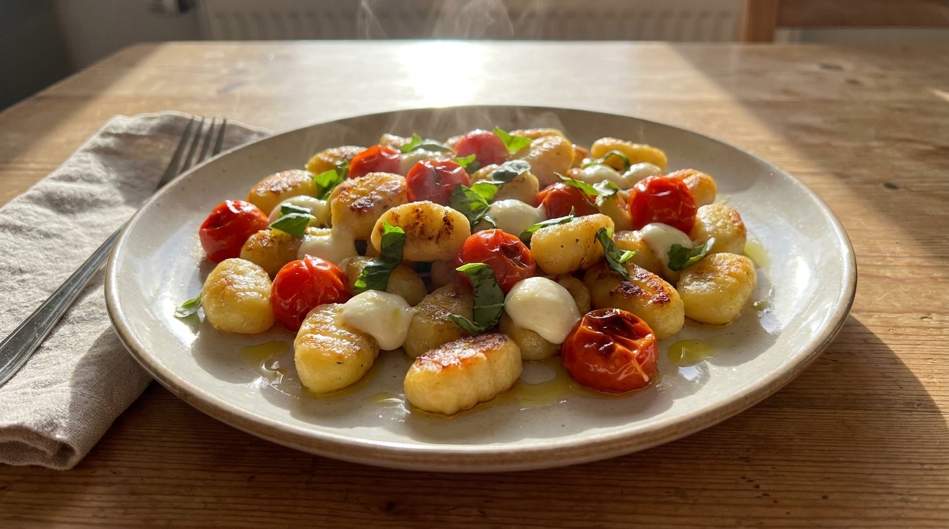Ce dîner express aux gnocchis et tomates cerises cache une surprise crousti-fondante (et c’est une véritable révélation)
