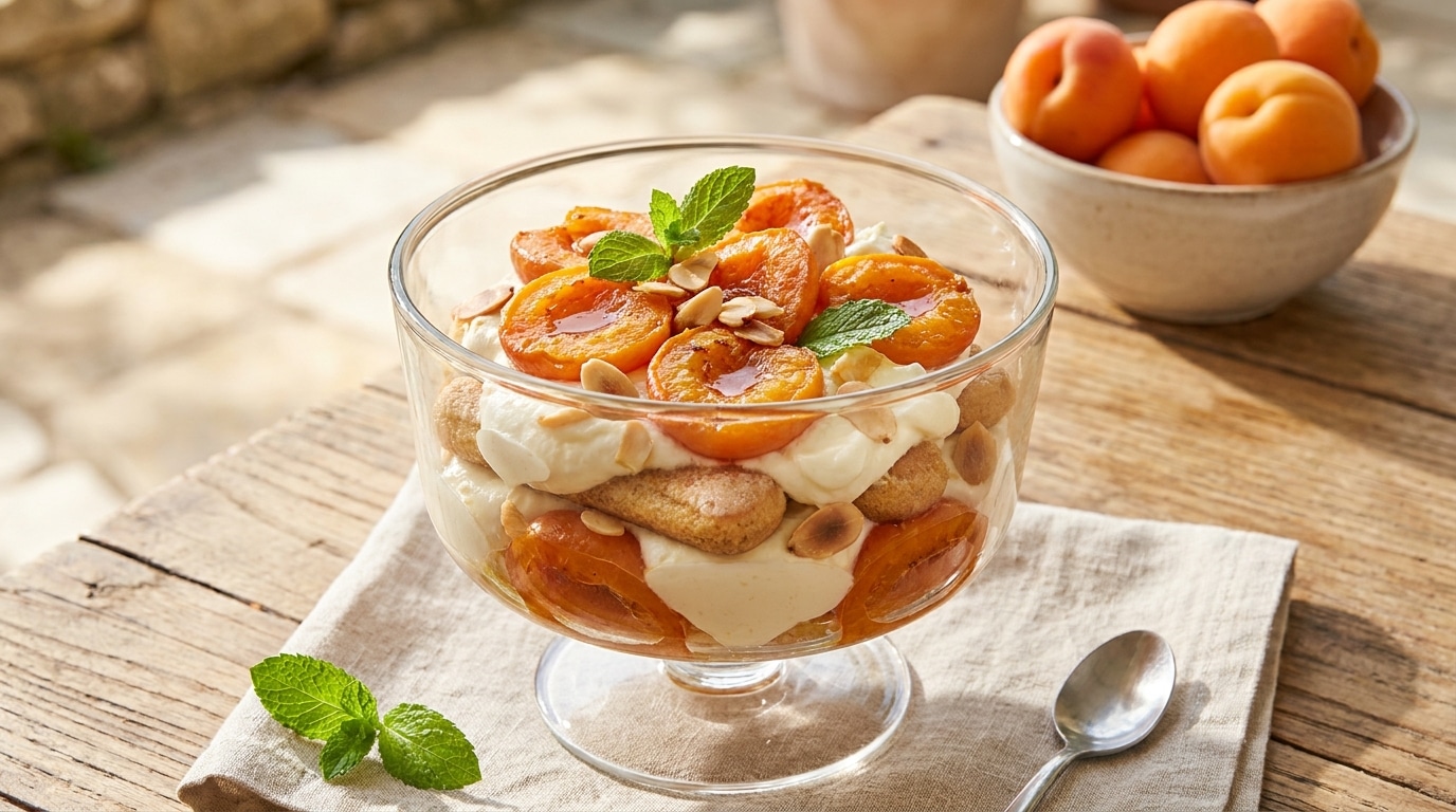 « C&rsquo;est plus frais qu&rsquo;un tiramisu au café » : ce dessert d&rsquo;été ne demande que des abricots, du mascarpone et un peu d&rsquo;avance