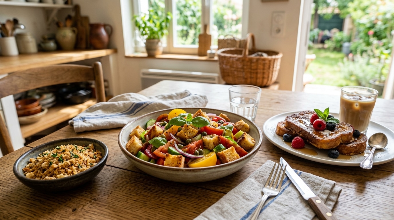 Fini le pain rassis qui finit à la poubelle : ce que j’en fais désormais grâce à trois recettes d’autrefois (et la dernière est parfaite l’été)
